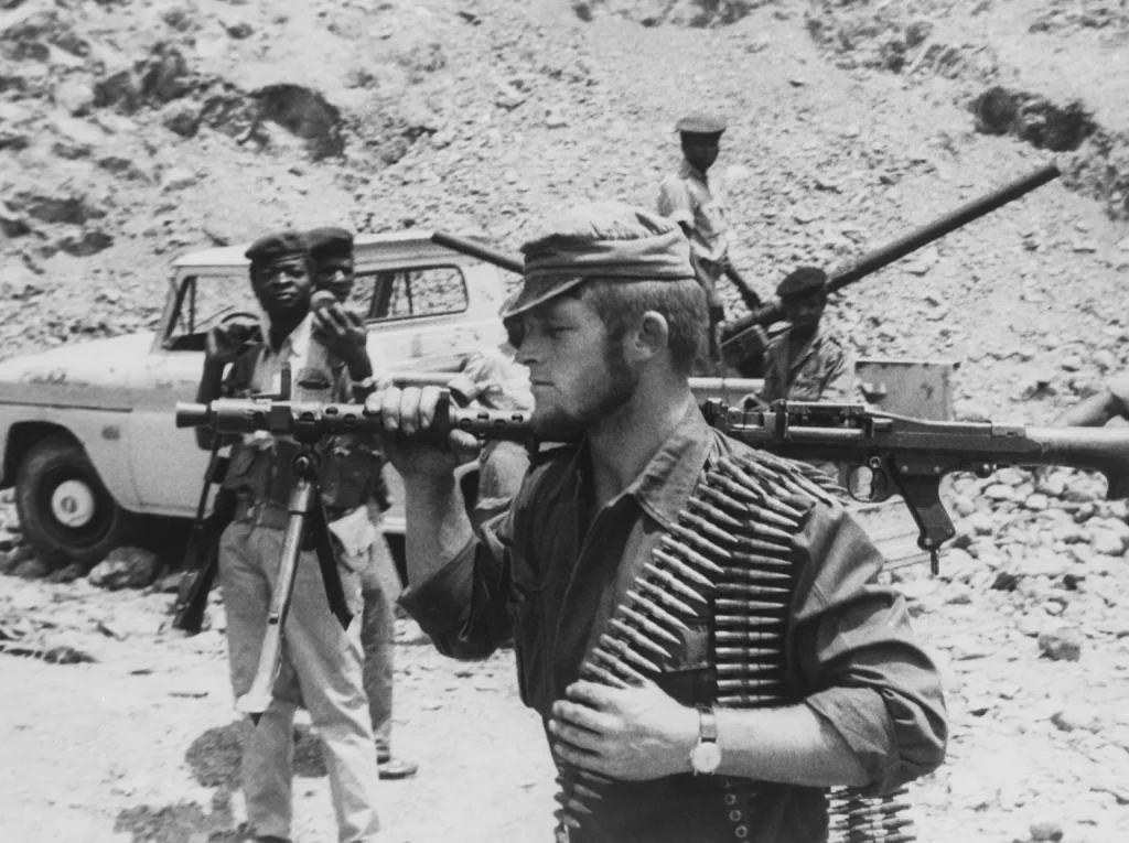 مزدوران اروپایی در دهه ۱۹۶۰ در کنار شبهنظامیان آفریقایی در جریان بحران کنگو میجنگیدند.