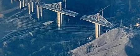 تصاویر هوایی تازه که وضعیت پل B۱ کرج پس از حمله آمریکا را نشان می‌دهد