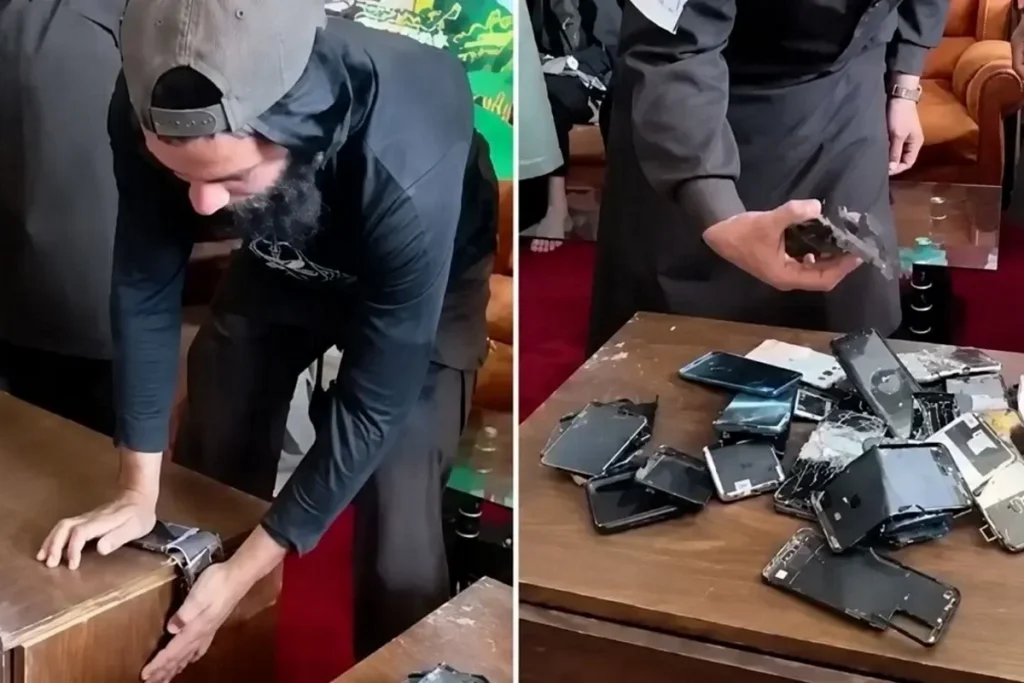 طالبان با شکستن گوشی‌ها ممنوعیت تازه استفاده از تلفن هوشمند را اجرا کرد + ویدئو