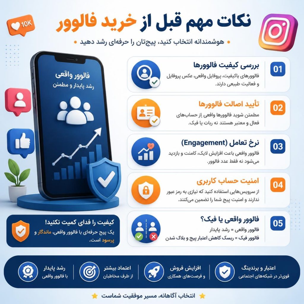 قبل از خرید فالوور چه نکاتی را باید بررسی کنیم؟