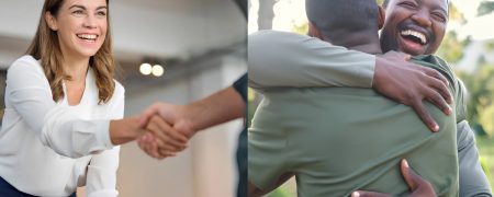 در آغوش گرفتن افراد در دیدار اول به‌جای دست دادن باعث احساس نزدیکی بیشتر می‌شود