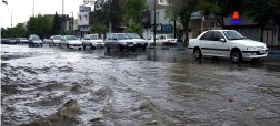 بارش شدید باران در کرج موجب جاری شدن سیلاب در عظیمیه شد + ویدیو