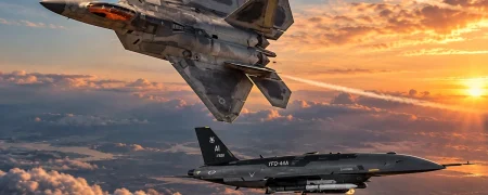 خلبان جنگنده F-22 برای نخستین بار یک پهپاد رزمی خودمختار را در آسمان هدایت کرد