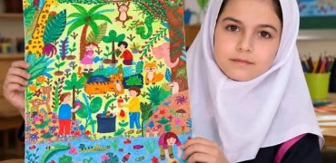 دختر ۱۰ ساله ایرانی جایزه ویژه یونیسف در مسابقه جهانی نقاشی را از آن خود کرد