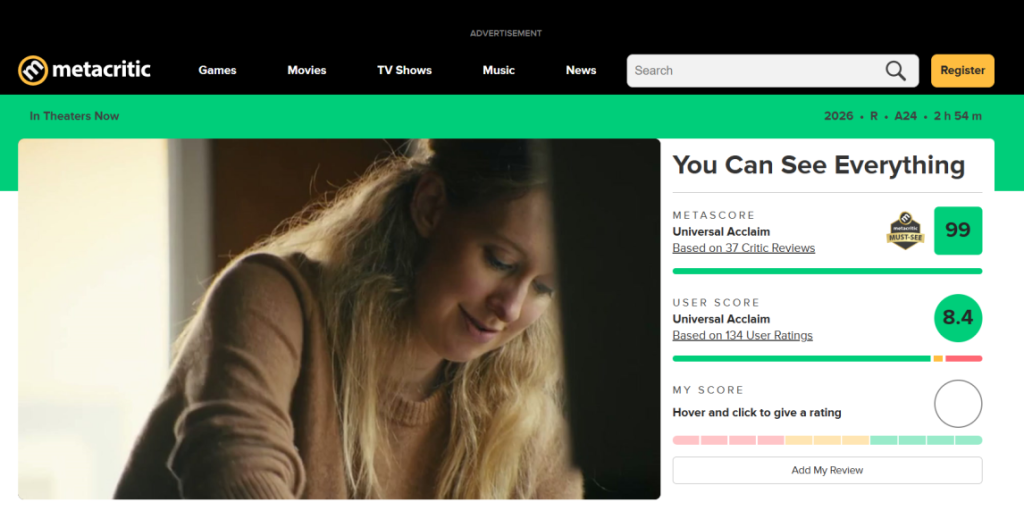 امتیاز You Can See Everything